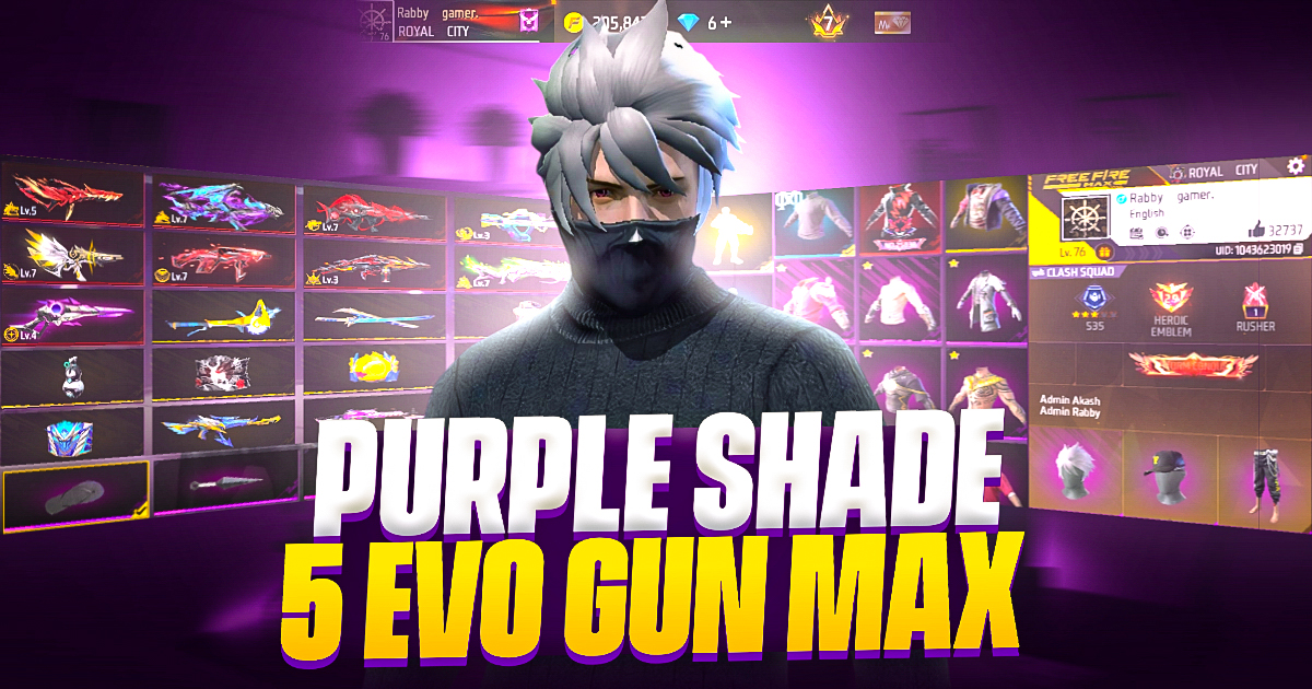 😍 Purple Shade  ৫টি Evo Max + Rare Combo 🔥