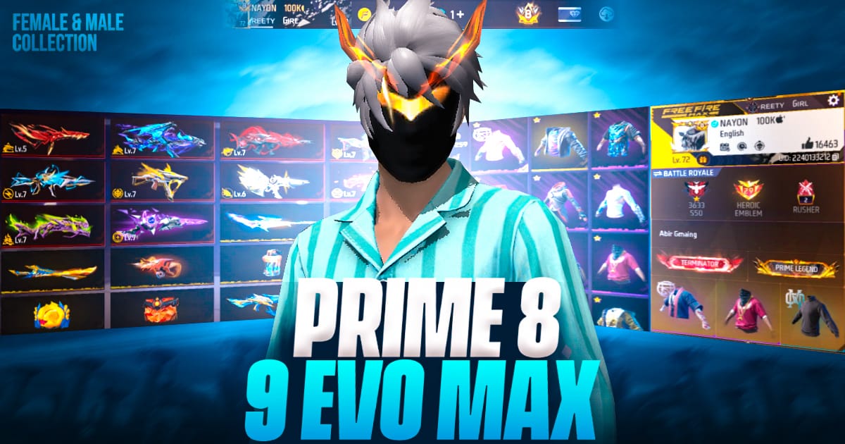 ৯ টি ইভোগান ম্যাক্স 😱 Prime 8😍 সিজন ১,২+ গোল্ডেন সেড নেবি সেড😍